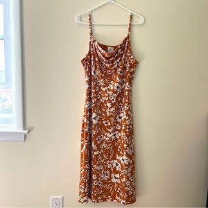 Joie orange midi dress